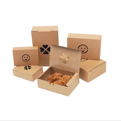 China Recycled Biodegradable Materials Lunch Boxes Kraft Paper Bakery Disposable Box With Window for sale