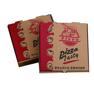 China Recycled Materials Custom Printed Disposable Pizza Box 12 InchKraft Paper Pizza Box for sale