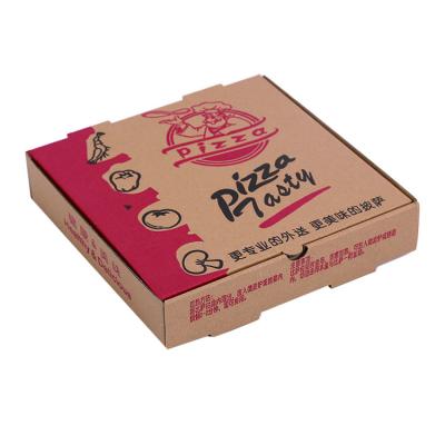 China Recycled Materials Short Delivery Stock 5/6/8 Colors Large Offset Printing Italian Pizza Packing Box For Fast Food for sale