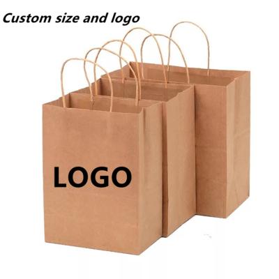 China Custom Recycled Materials For Clothing Go Out Craft Bread Wedding Extra Small Gift Wrapping Paper Bag Shopping Bag for sale