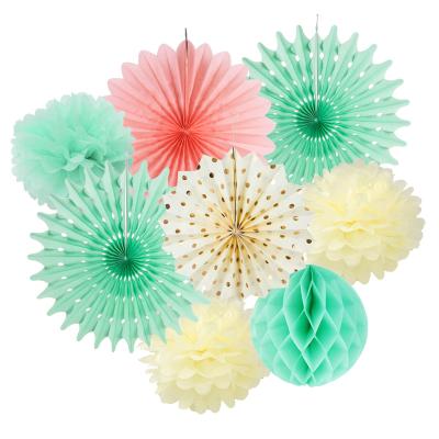 China Wholesale Paper Activity Decoration Fan Decorations For Events Wedding Party Decoration Supplies for sale