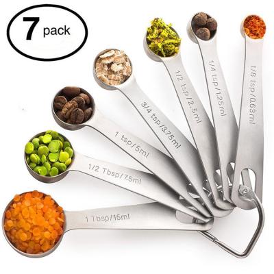 China Viable Kitchen Measuring Tools For Baking Tea Coffee Stainless Steel Measuring Cup Spoon Set for sale