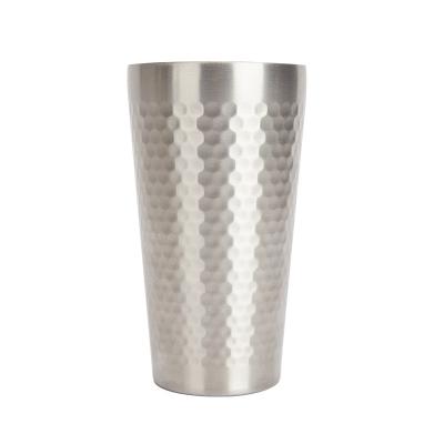 China Double Backrest Stainless Steel Custom Wall Tumbler Insulated Metal Beer Mug Travel Reusable Coffee Mug for sale