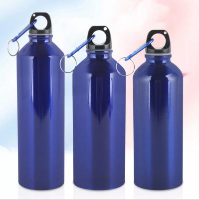 China Sustainable Aluminum Sport Drinking Bottle With Carabiner Outdoor Water Bottles for sale