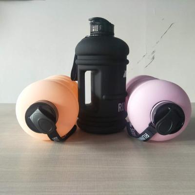 China Durable 2.2L PETG Dumbbells Shaped Big Capacity Gym Sports Plastic Water Bottle for sale