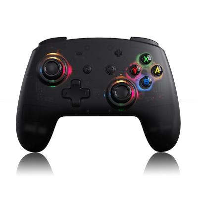 China Motion Sensing Wireless Game Controller With RGB LED Light Function Programmable Switch NS Pro Controller for sale