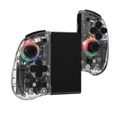 China Transparent VIBRATION MOTOR L/R Joypad Switch with 8 Colors LED Light Back Cover with Programmable Function Wireless J-Cheat for sale