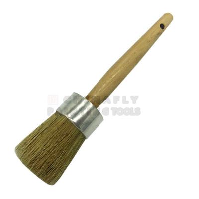 China CTRPB001 good quality double varnished wooden handle100% cleaning boiled hog bristle chalk brush for sale