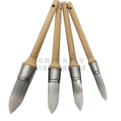 China Good Quality Bamboo Wood Handle CTWHPB026 Polyester Filament Synthetic Chalk Paint Cleaning Brush for sale