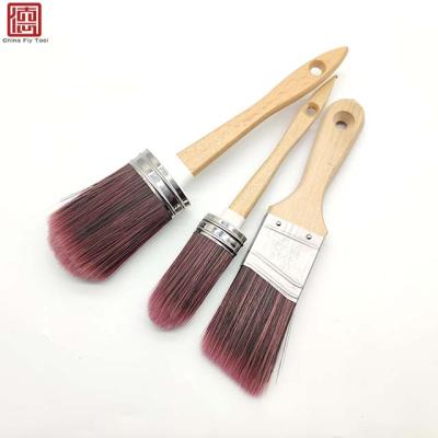 China Clean High Quality CTWHPB055 Factory Price Paint / Varnished Attractive Beech Filament Chalk Paint Brushes and Detailing Brush for sale