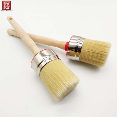 China Carcare factory price birch hog hair filament chalk wooden handle imitated synthetic paint/brushes CTCK001 for sale