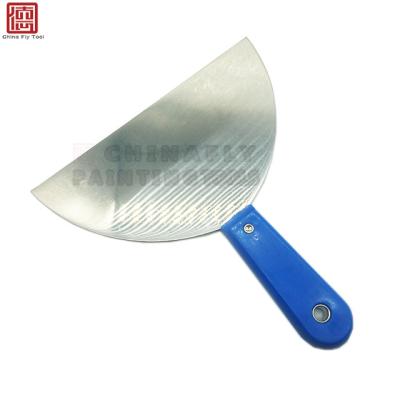 China Cheap Price CTSC011 Stainless Steel 8 Inch Color Scraper Polishing Putty Knife Carbon Steel Blue Plastic Mirror Handle for sale