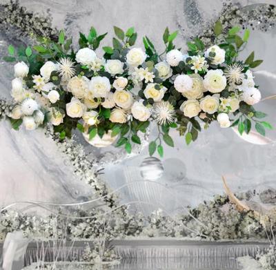 China Wholesale Eco-friendly 1M Road Lead wedding decoration arch artificial flowers table runner flower row for sale