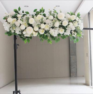 China Eco-friendly high quality wedding arch decoration artificial flowers table runner artificial flower row for sale