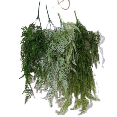 China Wholesale Plastic Fern Grass Green Plant Artificial Persian Leaves Plastic Tropical Leaves for sale