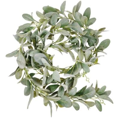 China Popular Assembled Fabric Amazon Lamb Ear Garland Artificial Greenery For Sale for sale