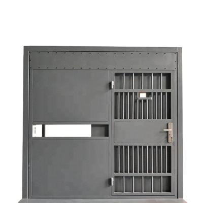 China Industrial steel double-structure automatic manual prison cell door with vision panel for sale