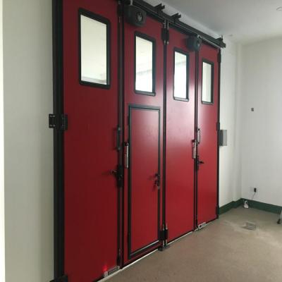 China Al-Zn Accordion Industrial Alloy Steel Sheet Folding Exterior Folding Door for sale