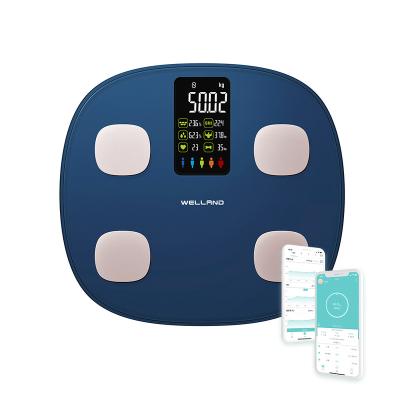 China Big VA Electronic BMI Display Blue Smart Tooth BMI Scale Scales Body Fat Scale for sale