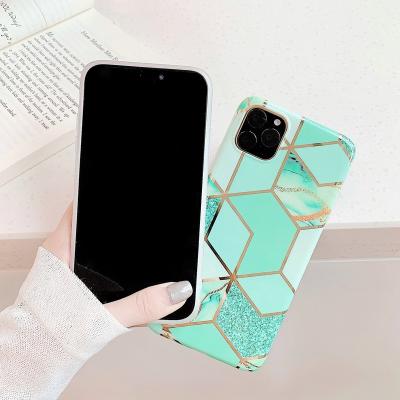 China Luxury Diamond Grid Designer Shockproof Green Phone Case Sets For iphone pro max 13 luxury case silicone mobile case for sale