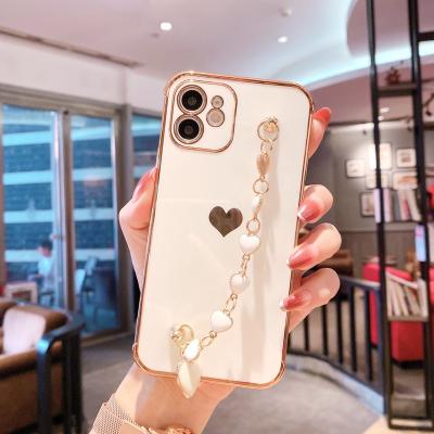 China Shockproof Fashion Mobile Cover For Phone Case 12 Cute Phone Case 13 Pro Phone Case Max Connector With Chain for sale