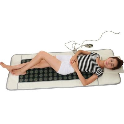 China Far Infrared Thermal Tourmaline Jade Stone Massager Mattress Body Heating Jade Therapy Pad for sale