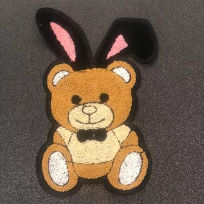 China Lovely Round Handmade Embroidery Fashion Bear With Ears Shape Patch Garment Accessories Wholesale for sale