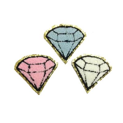 China Other Stock Multi Color Diamond Shape Iron Plants On Crawler Patch for sale