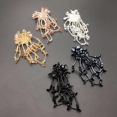 China 2020 New Style 3D Stock Crystal Tube Handcrafted Beading Pendant Shoes Flower Applique Garment Accessories for sale