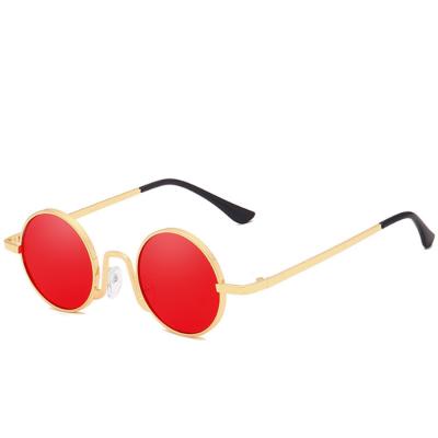 China Red Sunglasses gafas de sol 2019 Logo Printed UV400 Fashion Sun Glasses Custom Round Sunglasses For Promotion for sale