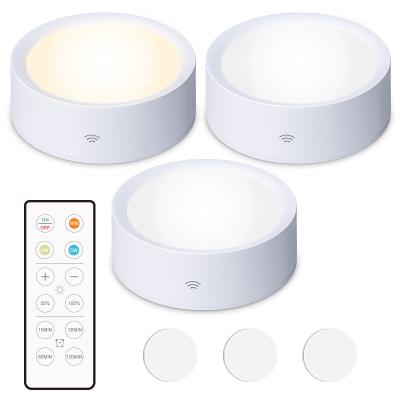 China Wireless Modern Battery LED Remote Control Lamp Cabinet Kitchen Storage Room Under Stage Festival Night Lamp Ice Hockey Lamp for sale