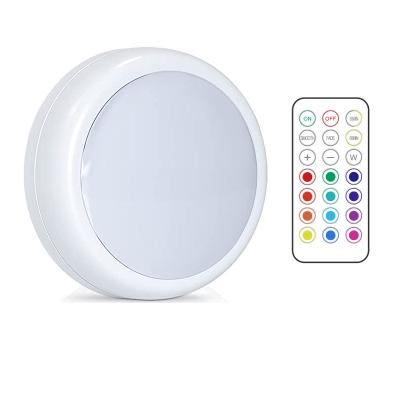 China Modern LED Puck Light, Touch Remote Control Wireless Sensor Dimmable Kitchen Hallway Cabinet Battery Operated Portable Night Lamp for sale