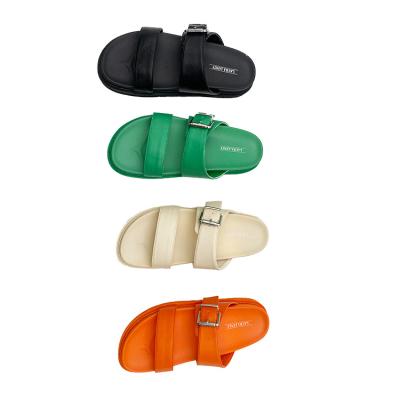 China Sandals Open Toe Slipper For Ladies PU Black Women Casual Slippers New Design Trend Fashion Summer Slipper Custom Sandals for sale