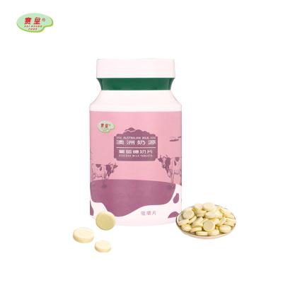 China Natural Dairy Powdered Dry Milk Flakes Duds Candy Pure Cow Milk Calcium Tablets Bulk 100g for sale