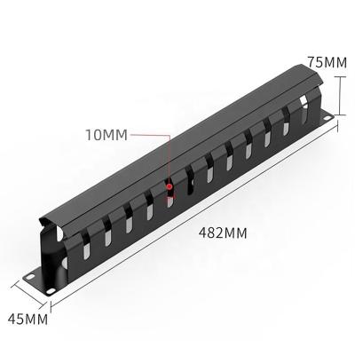 China Network Telephone Cable Management Metal Fiber 24 Patch Panel Network Cable Management 19 Inch 1U Left Unprotected Rack 48 Patch Panel Port Blank View for sale