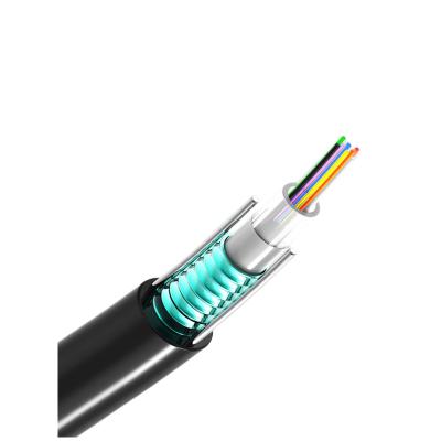 China Unitube 8 Core Multimode Fiber Optic Cable GYXTW Armored Outdoor Fiber Optic Cable Wire 4 Signal Transmission 6 12 24 Core Optical Fiber Lines for sale