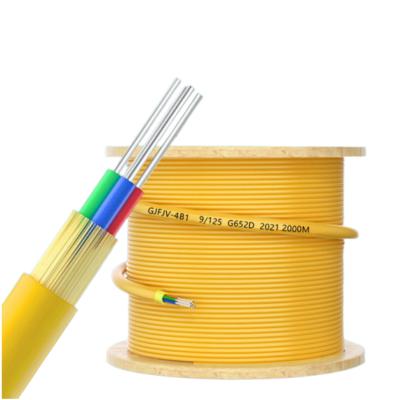 China Signal Transmission GJFJV Single Mode Fiber Optic Cable Core Fiber Optic Cable Wire PVC LSZH Indoor 4 Sheaths 24 6 8 48 12 Core Fiber Optic Cable for sale