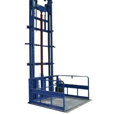 China Building Material Stores Hydraulic Single Cargo Lift Small Double Platform Goods Lift Home Warehouse Industrial Wall Mounted Elevator for sale