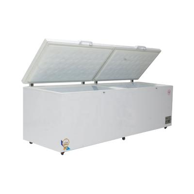 China 650 PHIYOND Because / BD798 650L White Double Door Chest Deep Commercial Freezer for sale