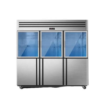 China 2021 Stainless Steel 6-Door Single-Temperature PHIYOND LM-1870 Fully Frozen Kitchen Deluxe Deep Freezer Commercial Upright Refrigerator for sale