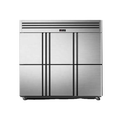 China Double-temperature PHIYOND LM-1870 Stainless Steel 6-Door Commercial Refrigerator Kitchen Double-temperature Reach-in Upright Cabinet Freezer for sale