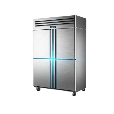 China PHIYOND SM-1270 Double-Temperature Stainless Steel 2021 4-Door Dual-Temperature Commercial Vertical Refrigerator Ref Kitchen Luxury Deep Freezer for sale