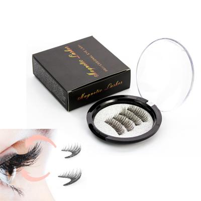 China Natural Comfortable Long Magnetic Eyelashes With 3 3D/6D Magnets Handmade Magnet Lashes Natural False Eyelashes for sale