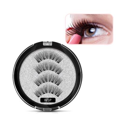 China Long 4 Magnets Natural Soft Easy To Use Magnetic Eyelashes Wholesale for sale