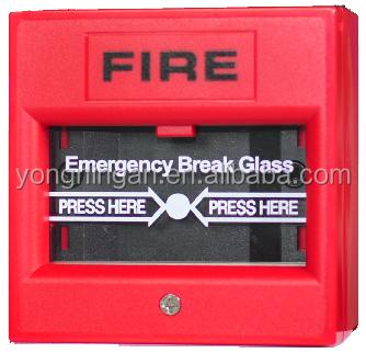 China FIRE Yongningan Standard Conventional Emergency Cutoff Fire Alarm EN54 Manual Call Glass Point for sale