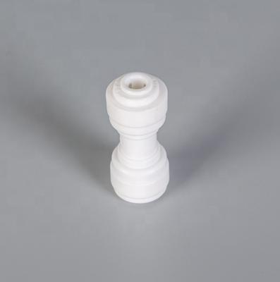 China White Plastic Water Filter Embedding Union Connector Plastic Wire Fitting Equal for sale