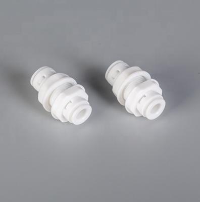 China Wholesale Unions KPM White Bulkhead Fittings Water Pipe Connectors Plastic Equal Type for sale