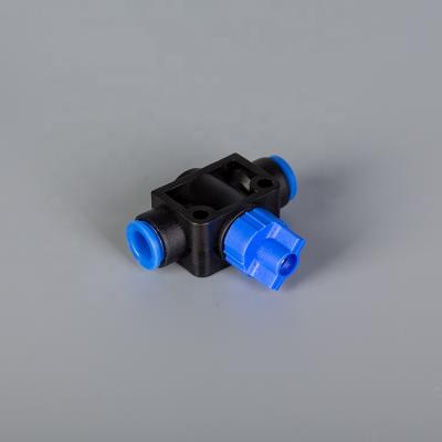 China Durable Plastic 3 Way Check Valve Push In Pneumatic Fittings HVPP for sale