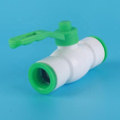 China Plastic Union PPR Fittings Gate Valve Plastic PUV Mini Water Flow Stop Check Pipe Connectors Quick Flanges for sale