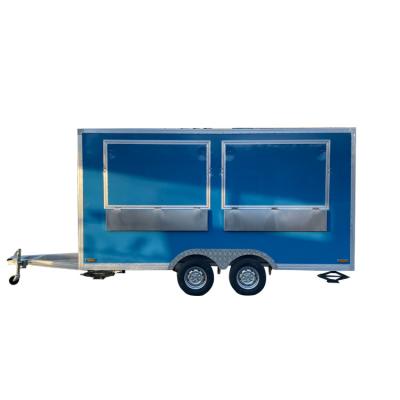 China Vegetable Processing Plant Movable Fast Airstream Food Trailer With Full Outdoor Kitchen OEM Stainless Steel Hot Dog Food Vending Cart for sale